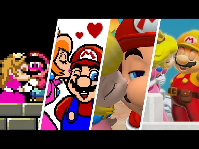 peach mario kiss