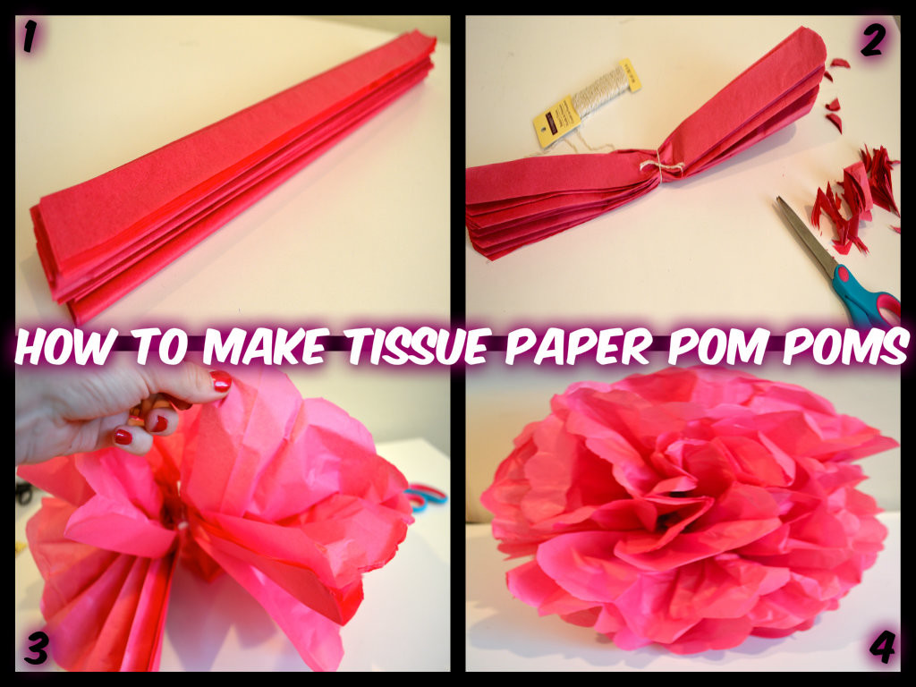 paper pompoms diy