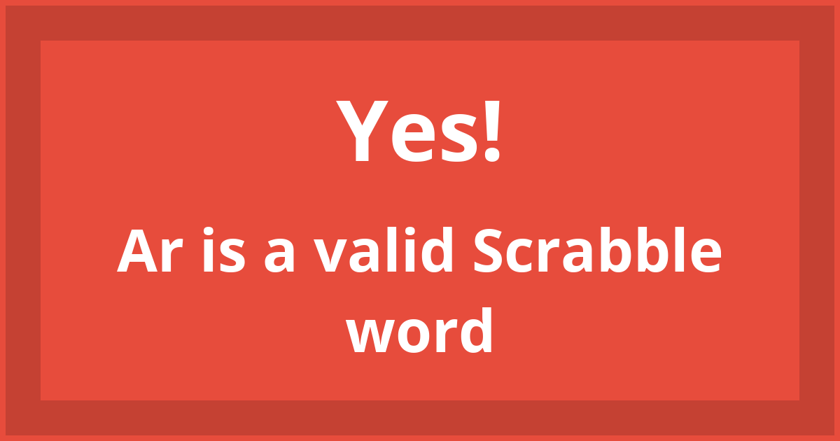 scrabble word ar