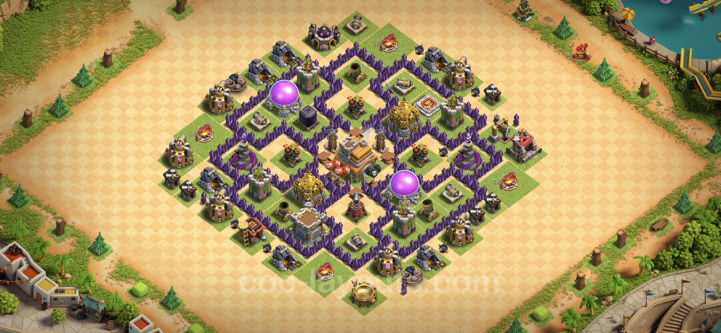 coc town hall 7 base link