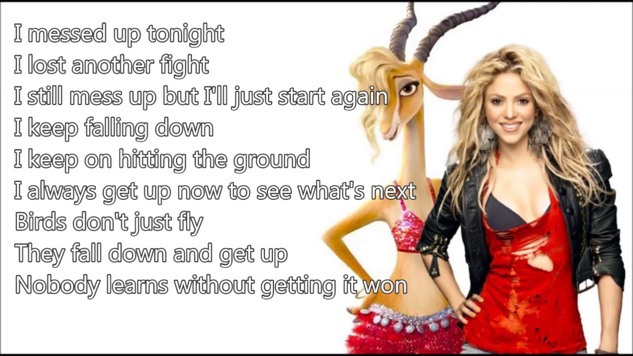 shakira lyrics try everything