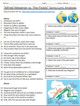 continental drift theory song lyrics