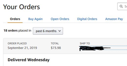 my amazon orders past 6 months