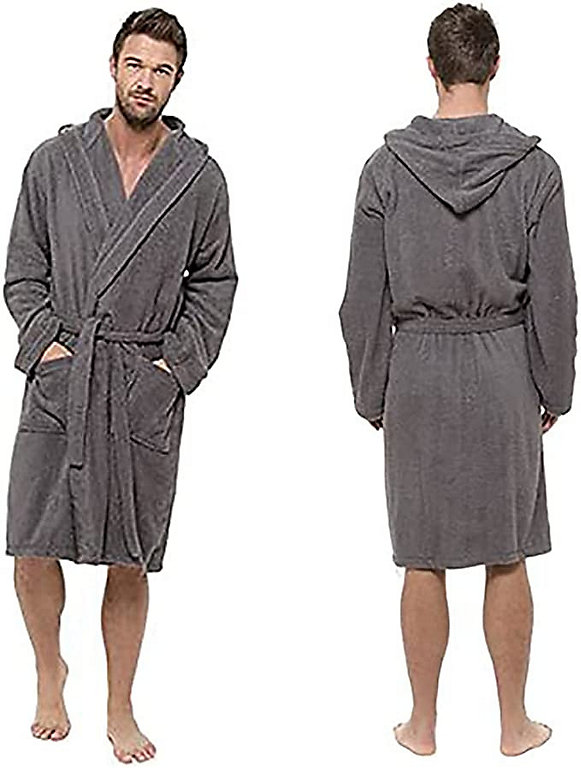 towelling bath robe mens