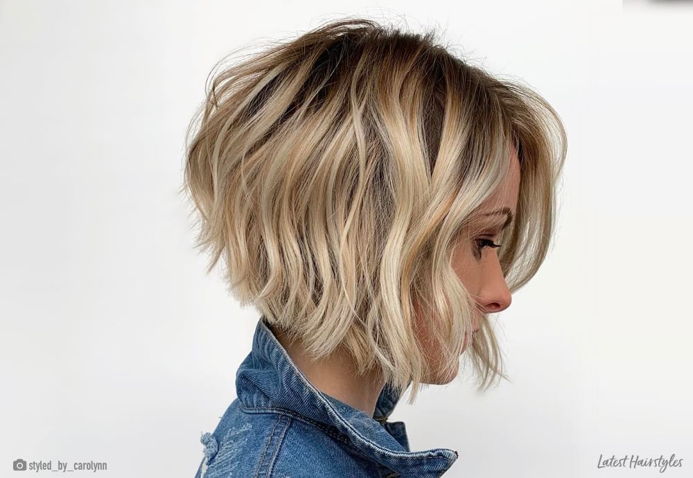 wavy bob haircut