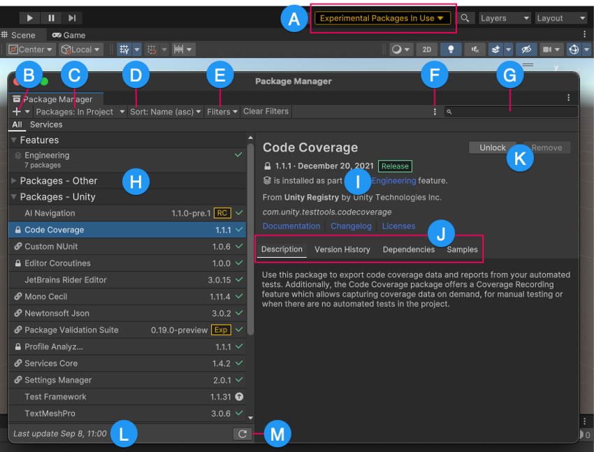 package manager unity