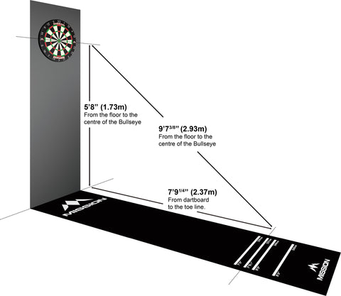 measurements for hanging a dart board