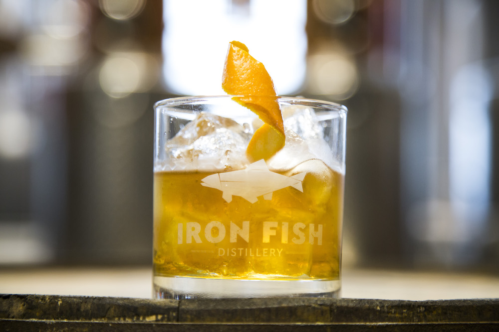 iron fish salted maple old fashioned