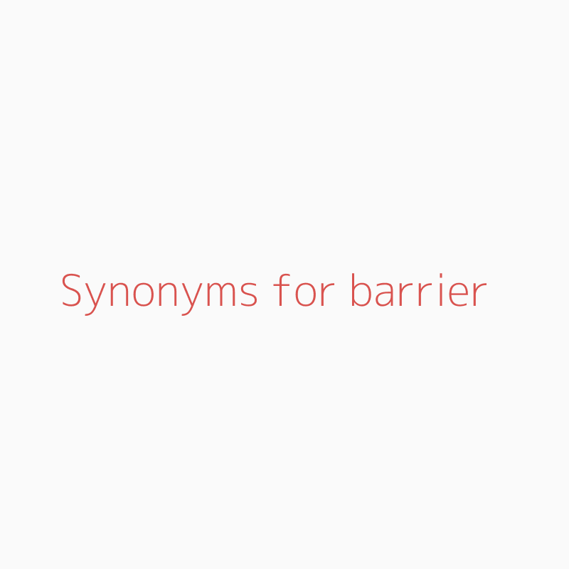 synonyms for barrier