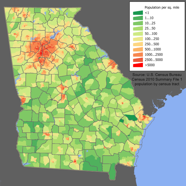 percentage of black population in georgia