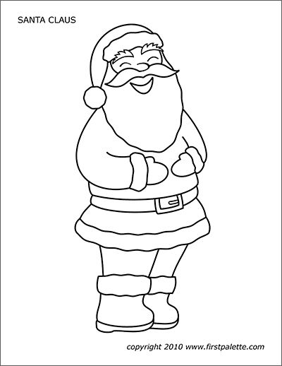 free pictures of santa claus to print