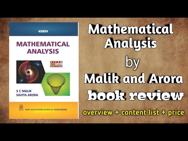 mathematical analysis by malik and arora