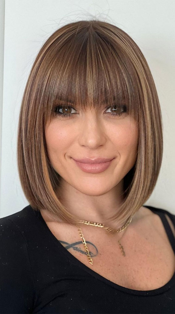 bob haircut with fringe