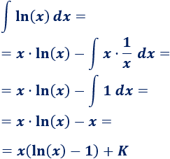 integral del lnx