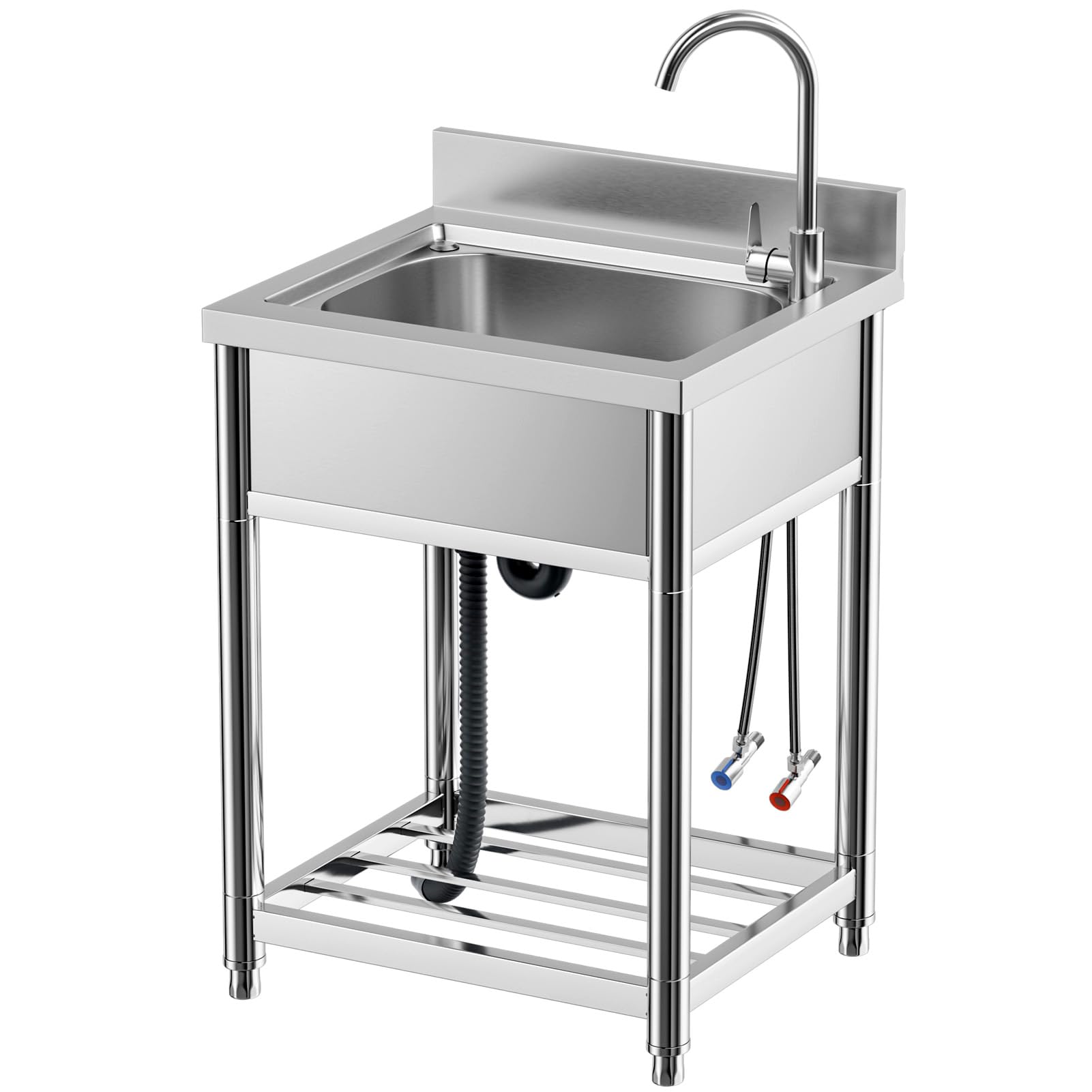 stainless steel sink with stand