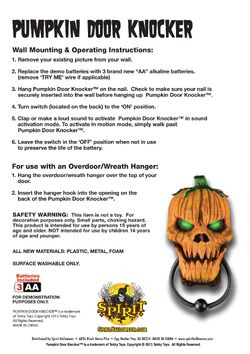 spirit halloween display instructions