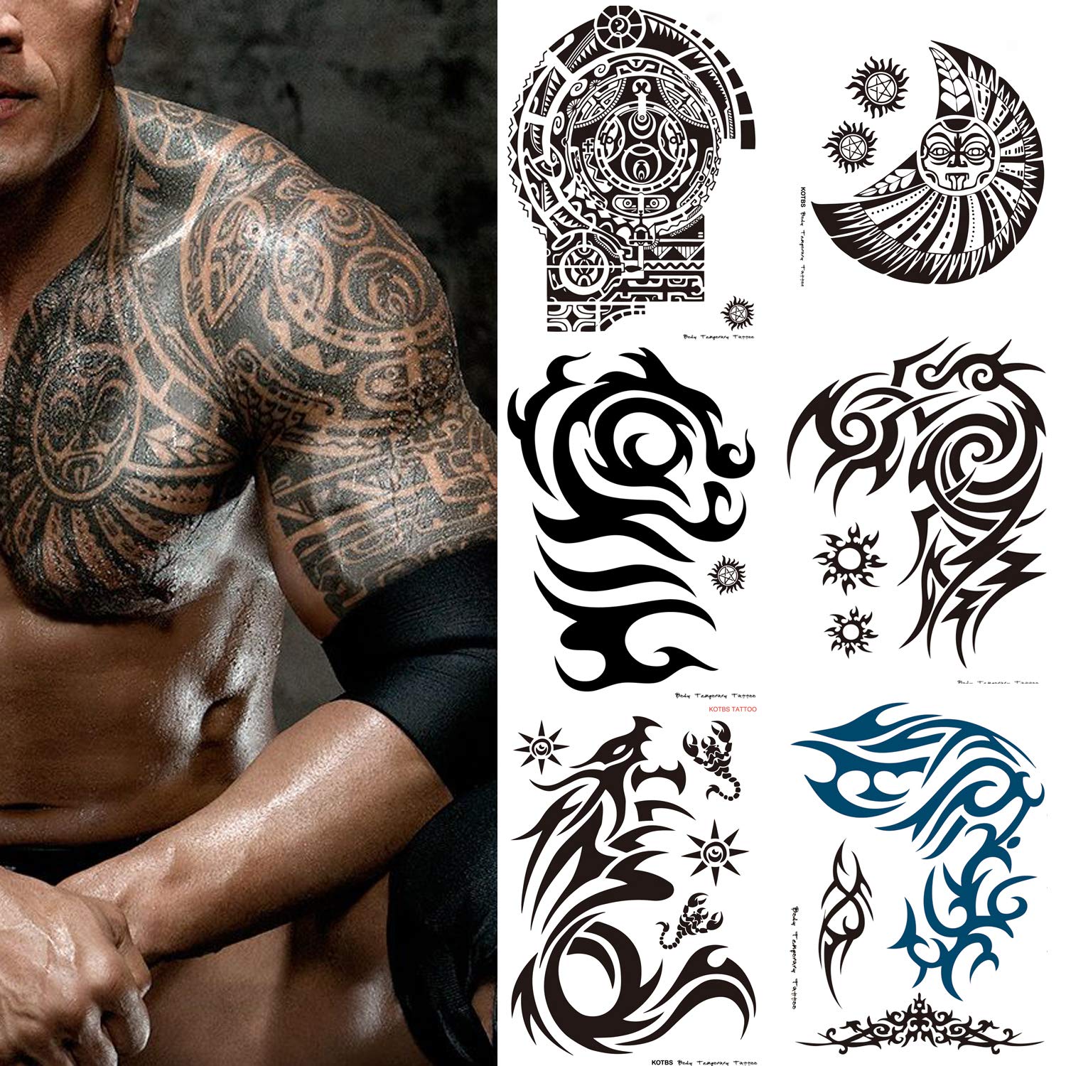 temporary tattoos for men