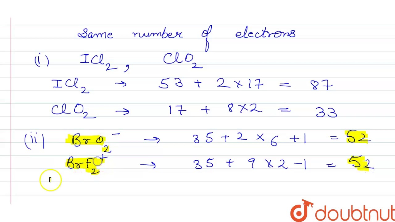 the isoelectronic pair is