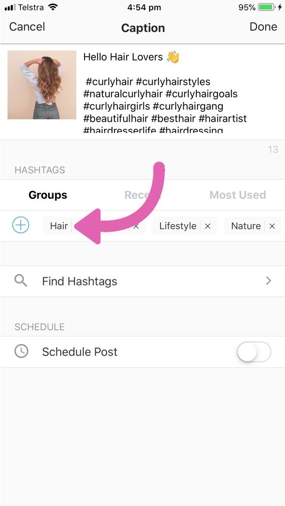 hair hashtags