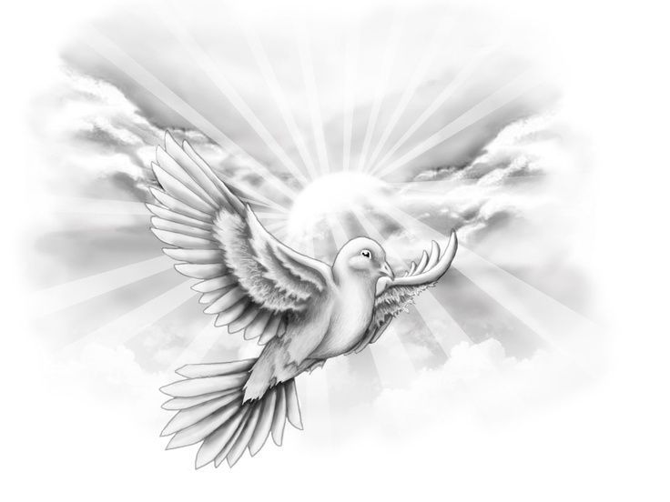 dove tattoo designs with clouds