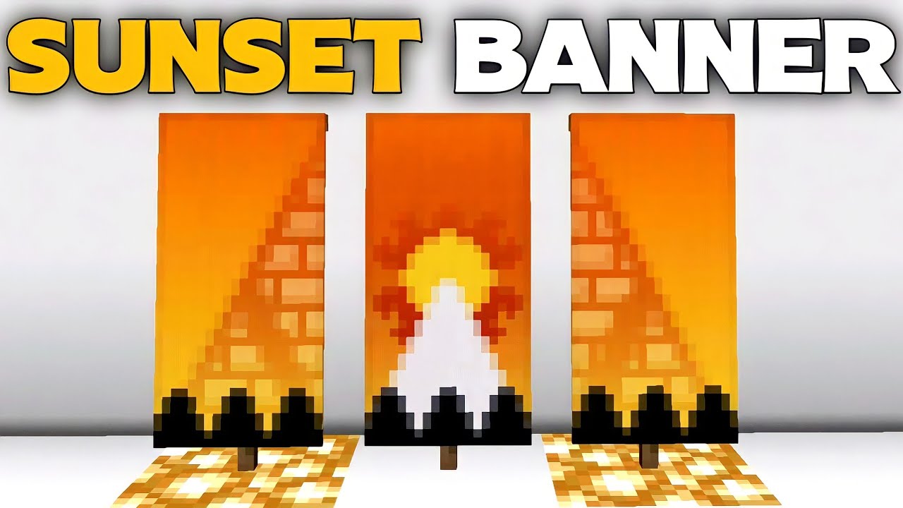 sunset banner minecraft