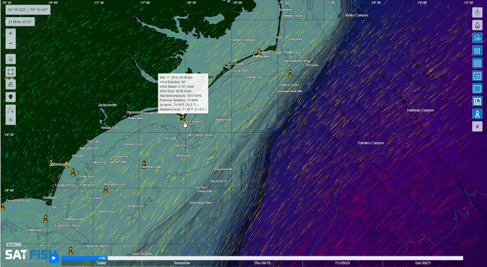 marine wind forcast