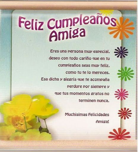 feliz cumpleaños a una amiga que no veo