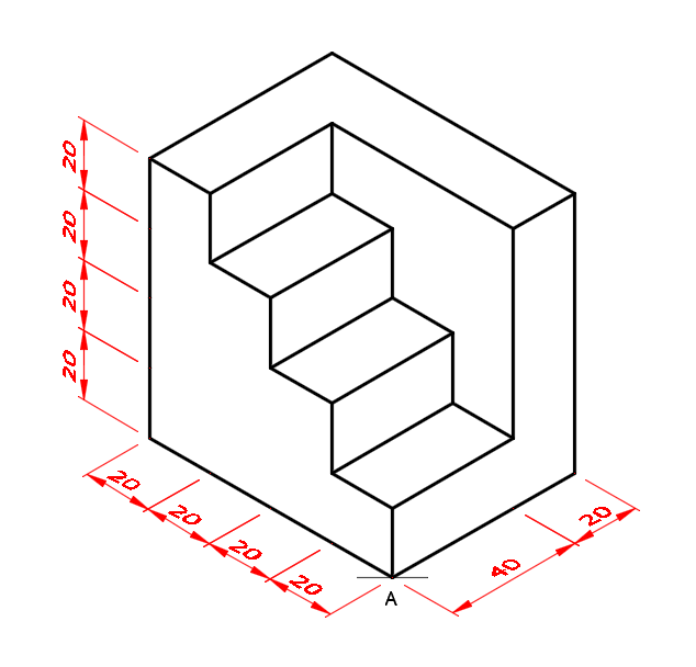 orthographic to isometric drawing exercises