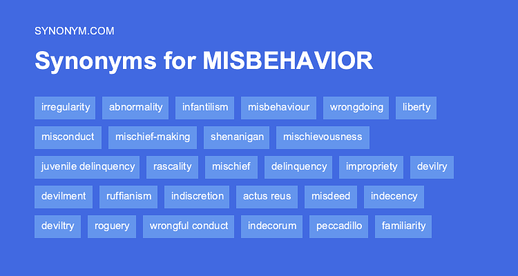 misbehave synonym