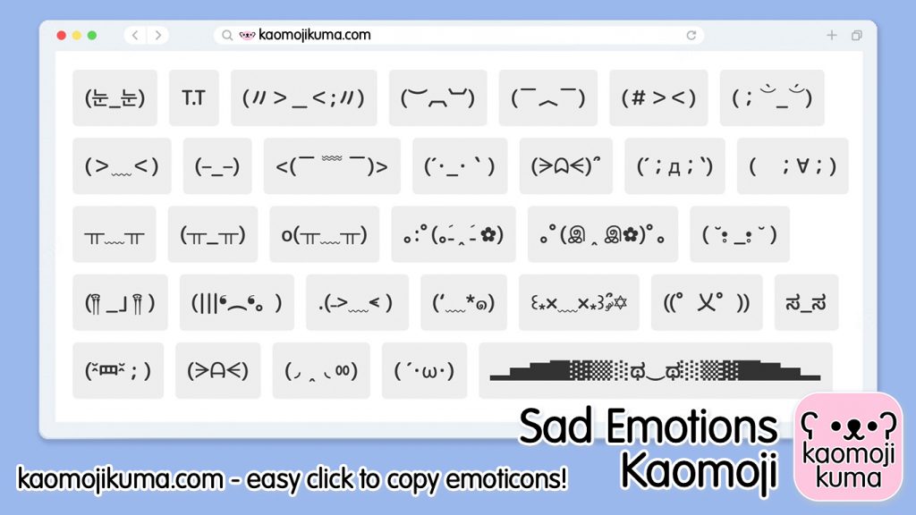 kaomoji crying