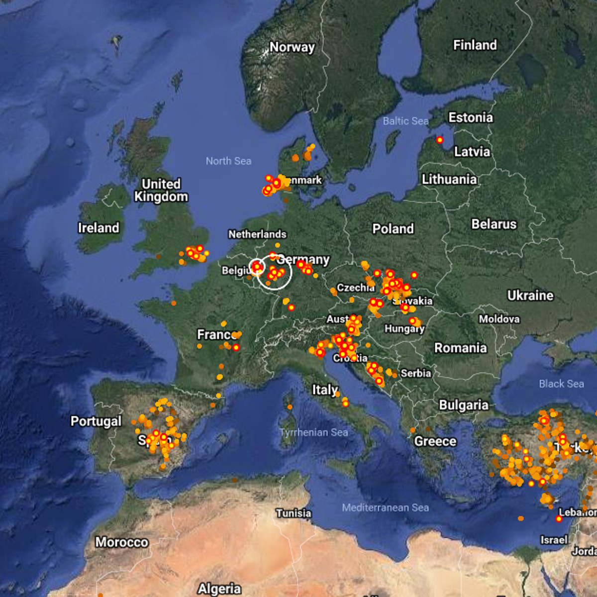 uk lightning map