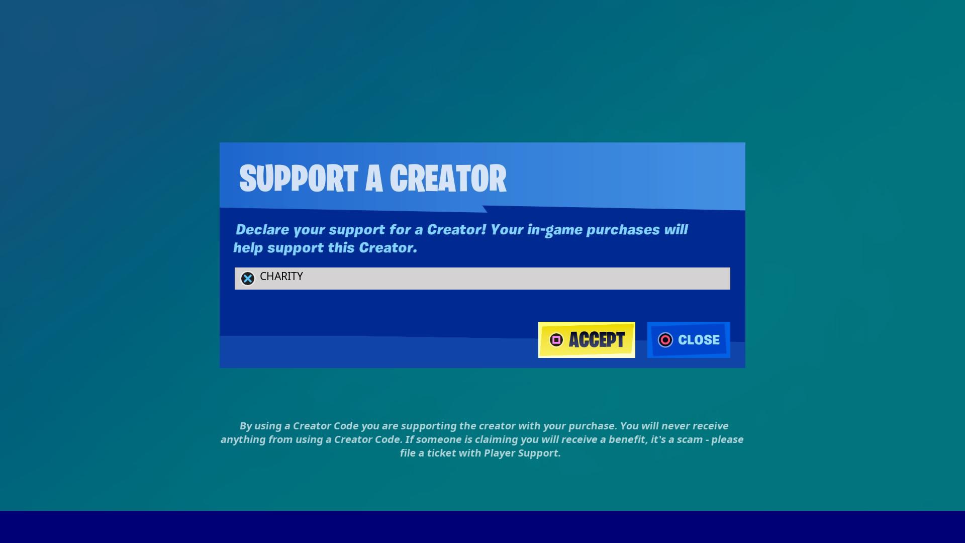 support a creator fortnite