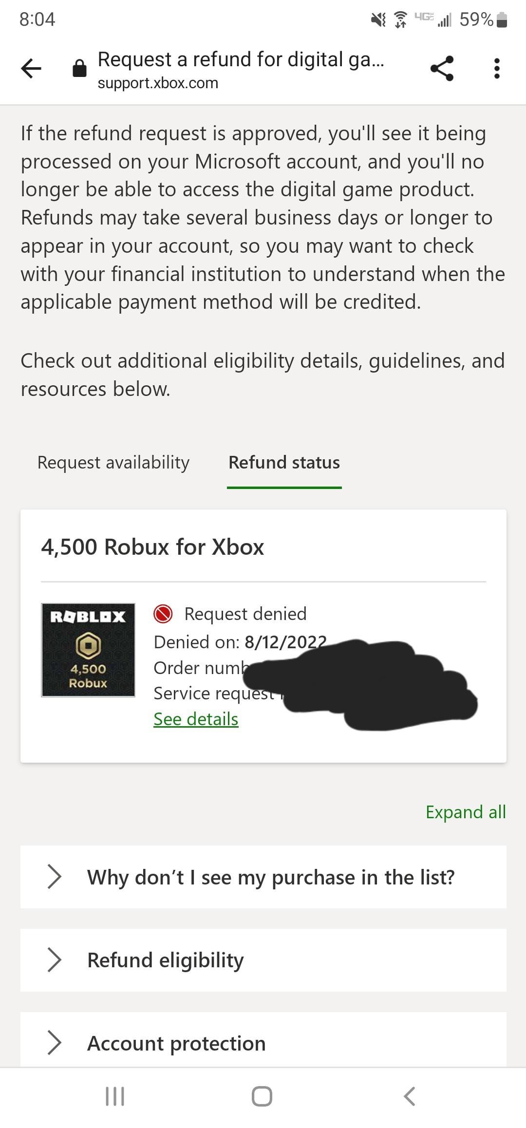 xbox refund