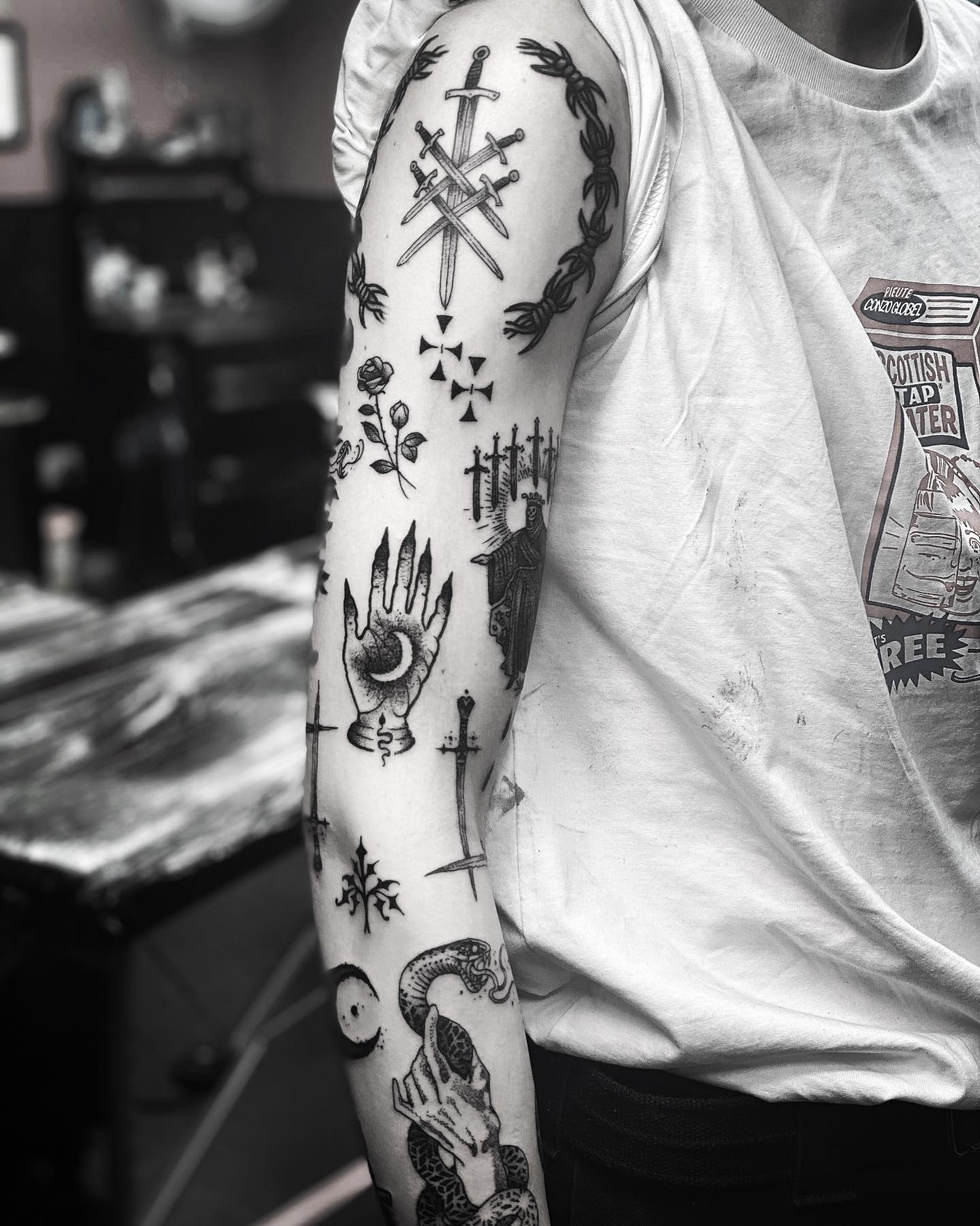 random tattoo sleeve