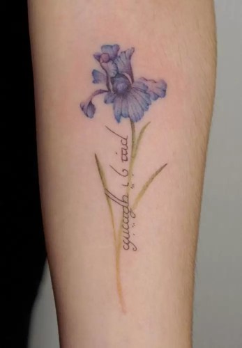 blue iris tattoo meaning