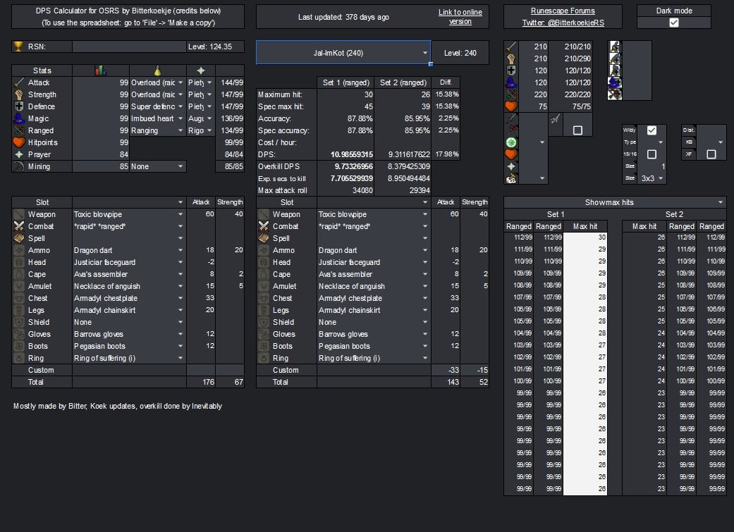 dps calculator osrs