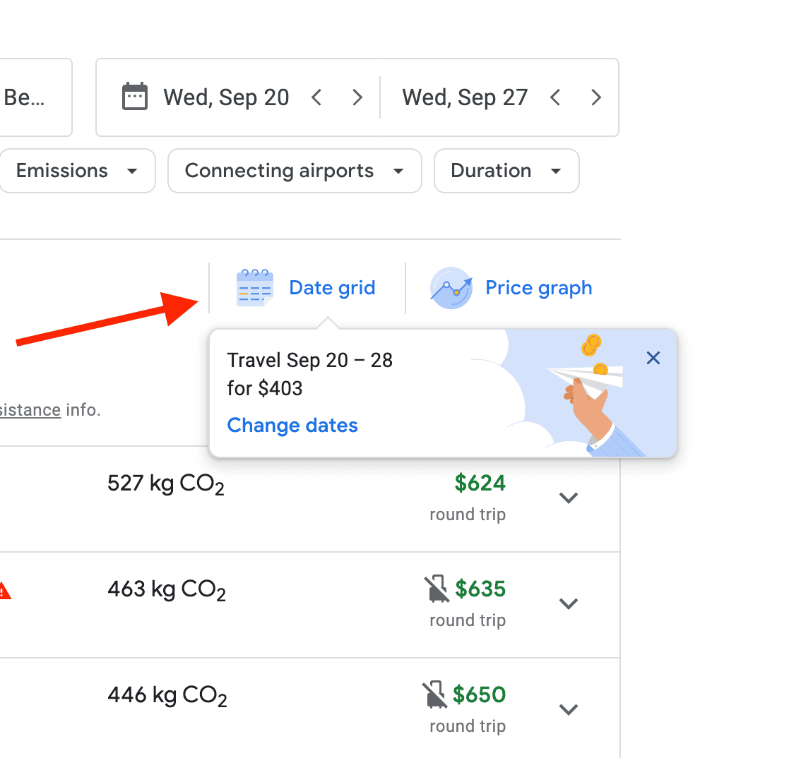 westjet google flights