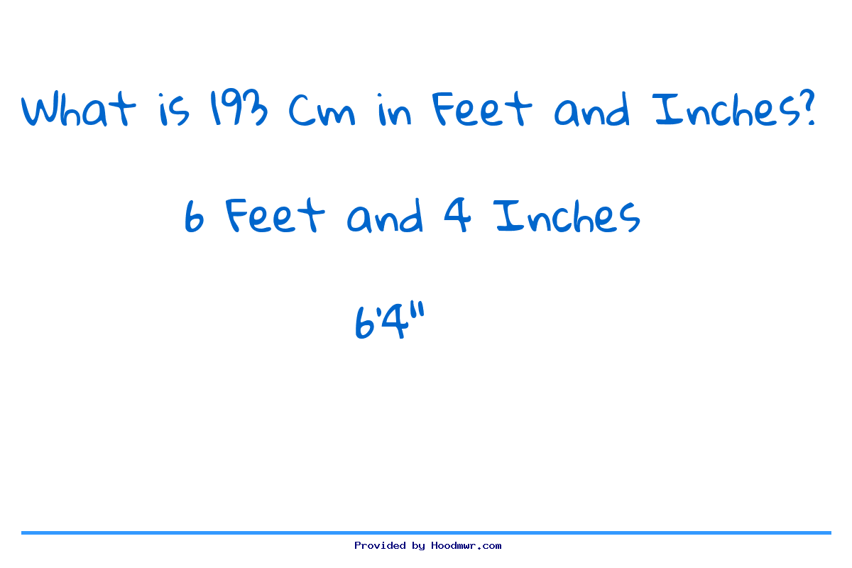 193cm to feet