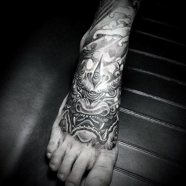 foot tattoo designs for males