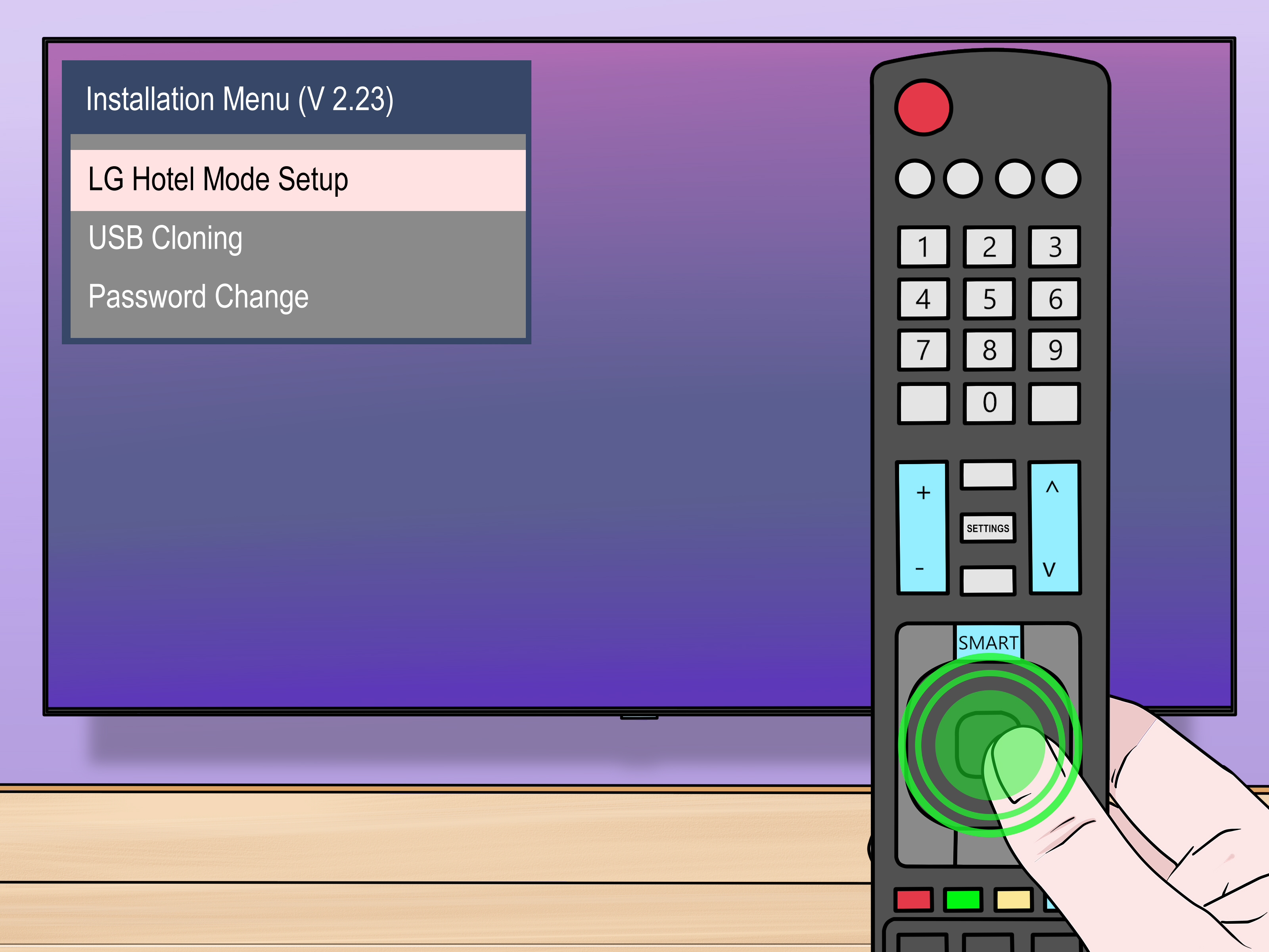 menu input tv lg