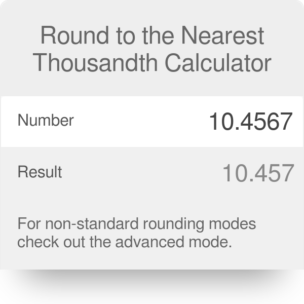 nearest thousandth