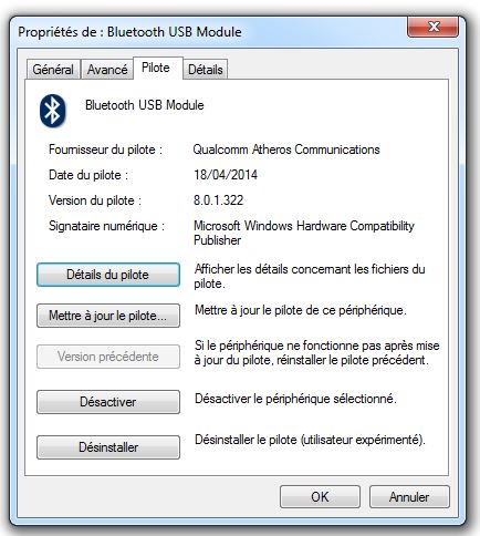 qualcomm bluetooth driver windows 7