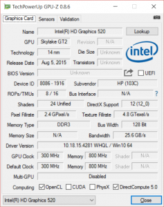 intel 520 ekran kartı