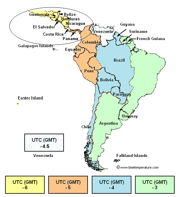 costa rica time difference