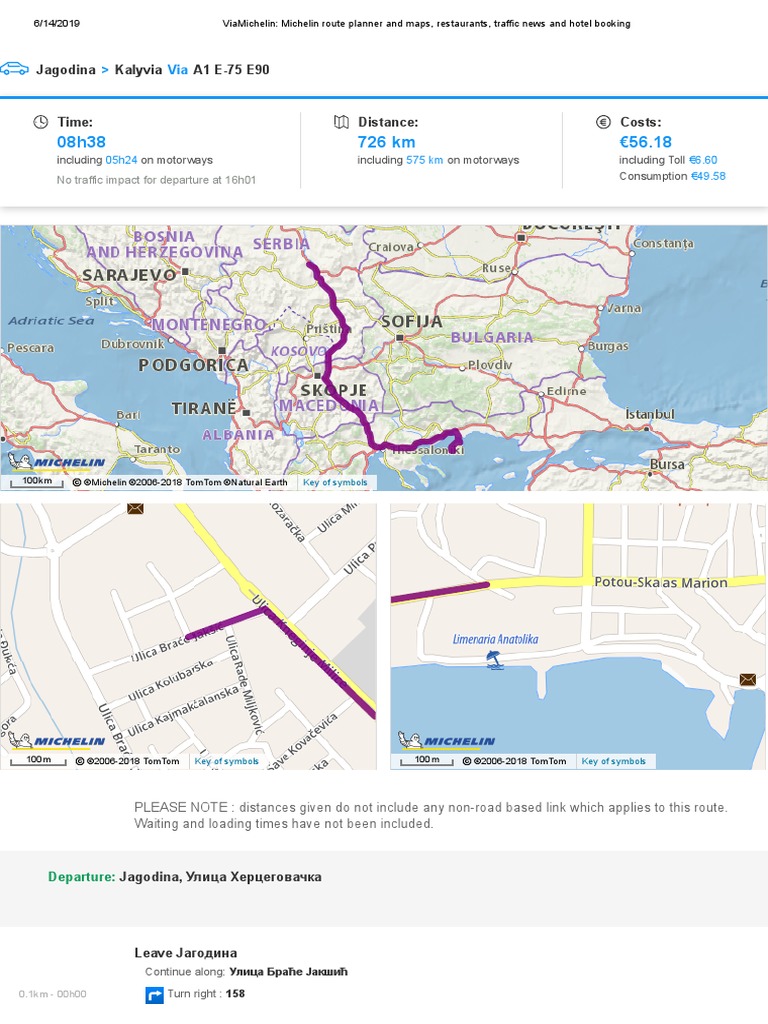 michelin maps and route planner