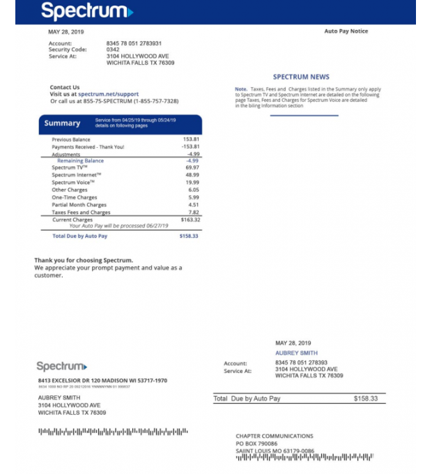 spectrum.net pay my bill