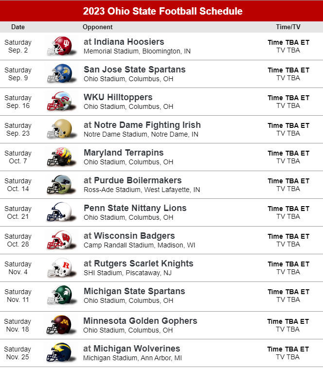 osu buckeye football tv schedule