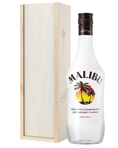 personalised malibu bottle