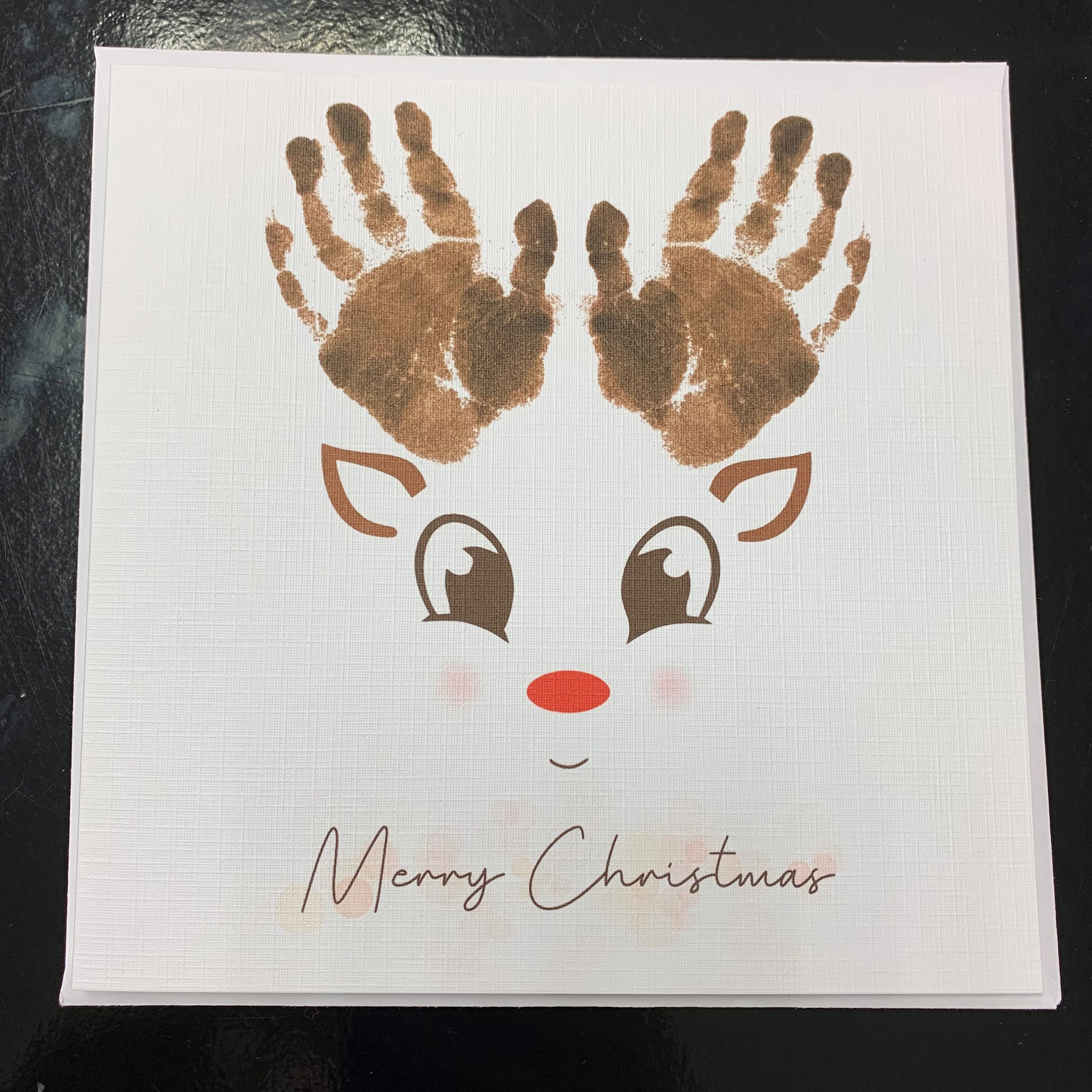 reindeer handprint card