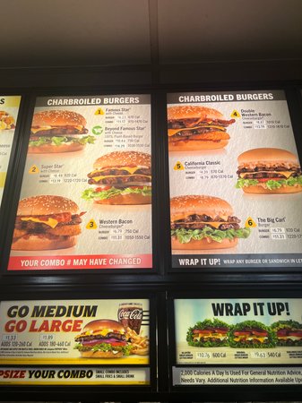 carls jr menu